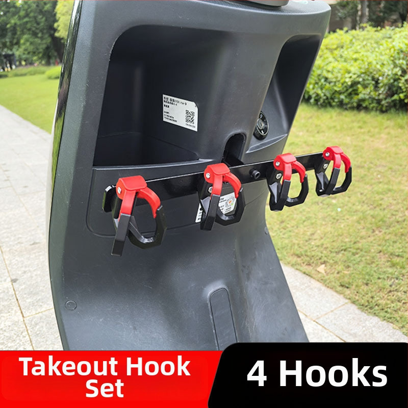 Elektrisko transportlīdzekļu āķis – dubultais āķis, plastmasa, slodze 15–20 kg, stiprināšana ar skrūvi