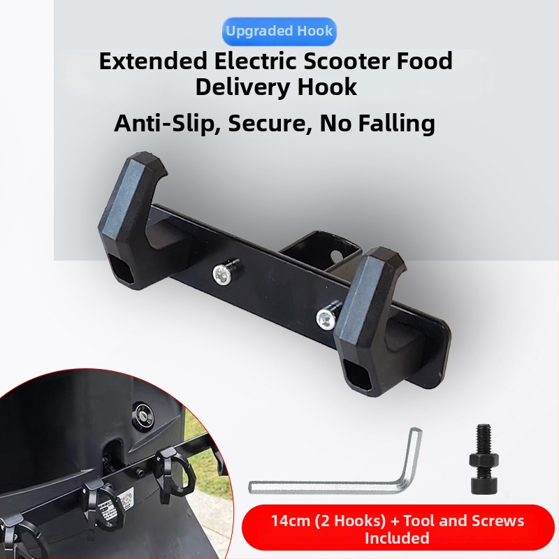 Elektrisko transportlīdzekļu āķis – dubultais āķis, plastmasa, slodze 15–20 kg, stiprināšana ar skrūvi