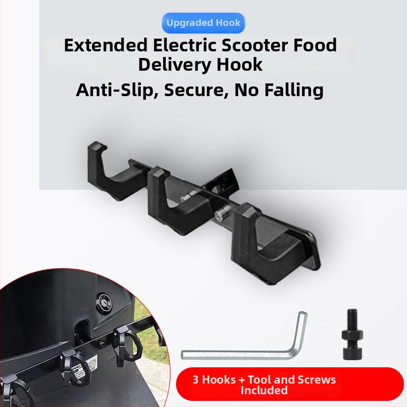 Elektrisko transportlīdzekļu āķis – dubultais āķis, plastmasa, slodze 15–20 kg, stiprināšana ar skrūvi