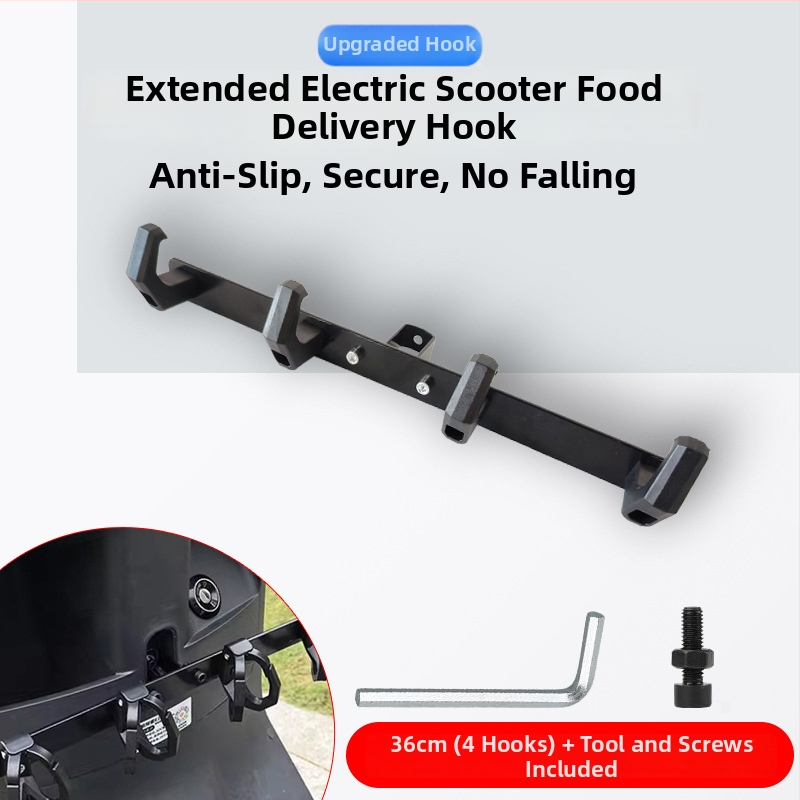 Elektrisko transportlīdzekļu āķis – dubultais āķis, plastmasa, slodze 15–20 kg, stiprināšana ar skrūvi