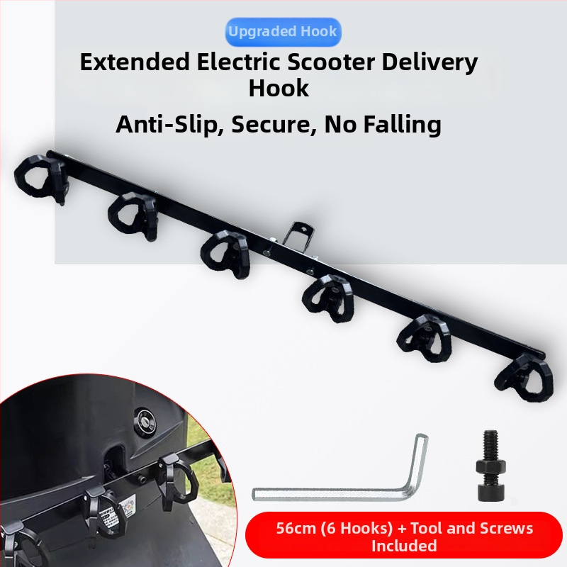 Elektrisko transportlīdzekļu āķis – dubultais āķis, plastmasa, slodze 15–20 kg, stiprināšana ar skrūvi