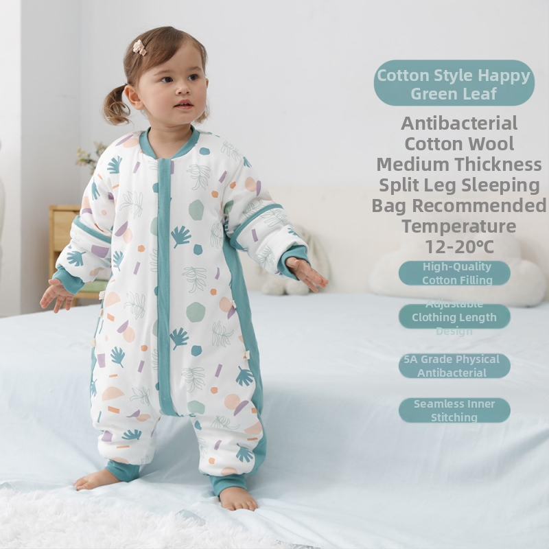 Baba hálózsák szétválasztható lábakkal, vastag téli steppelt dizájn, 100% pamut, poliészter töltet, levehető ujjak