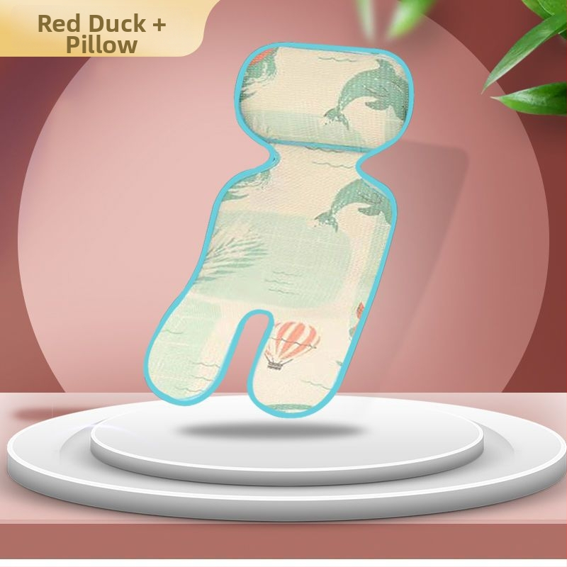 Aimeng Sedací vankúš do kočíka pre bábätká – priedušný ľan, pre 0–1 rokov, chladivý efekt