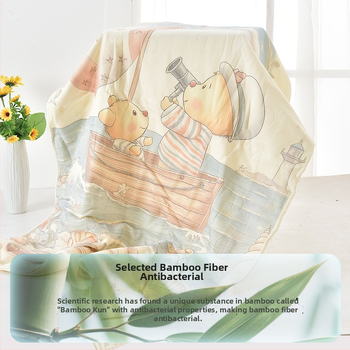 Gyerekeknek készült bambusz rostból készült hálózsák és anti-kick takaró, egész éves ágynemű, töltet: fonal, termékkód ANM2502