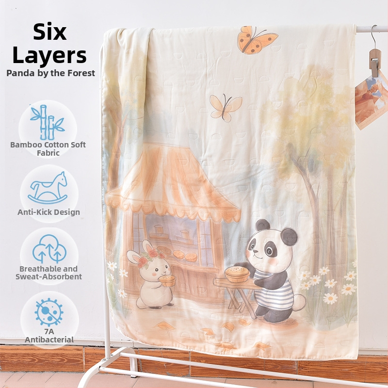 Gyerekeknek készült bambusz rostból készült hálózsák és anti-kick takaró, egész éves ágynemű, töltet: fonal, termékkód ANM2502