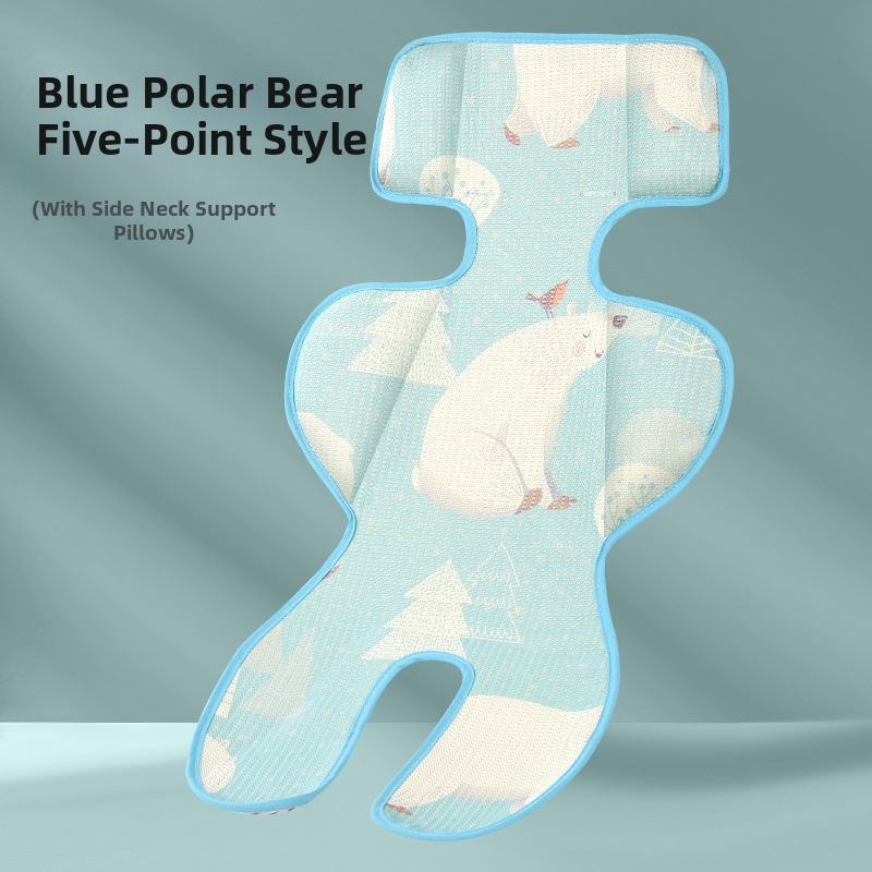 Chladiaca podložka do kočíka pre dieťa – priedušný povrch Ice Silk, bambusové vlákna, pre dieťa 1–2 roky, podložka