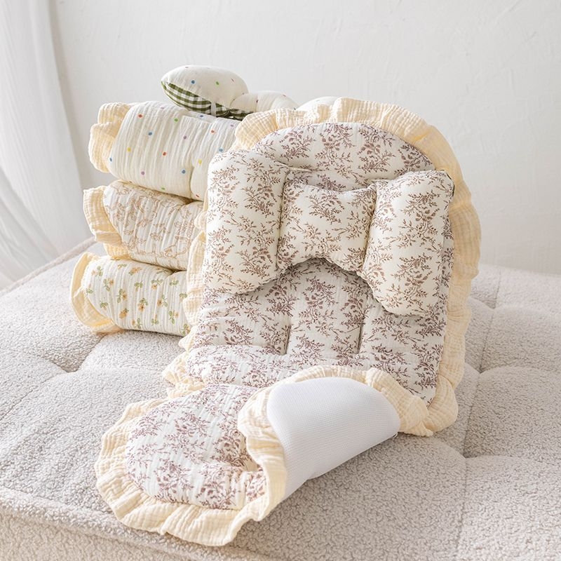 Jastučić za kolica s čipkastim uzorkom – pamukasti jastuk za bebu, sve sezone