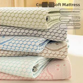 Podložka na posteľ z viskóznych vlákien s Ice Silk, skladacia, moderný minimalistický štýl, bezpečné pre bábätká, tkané tlačou