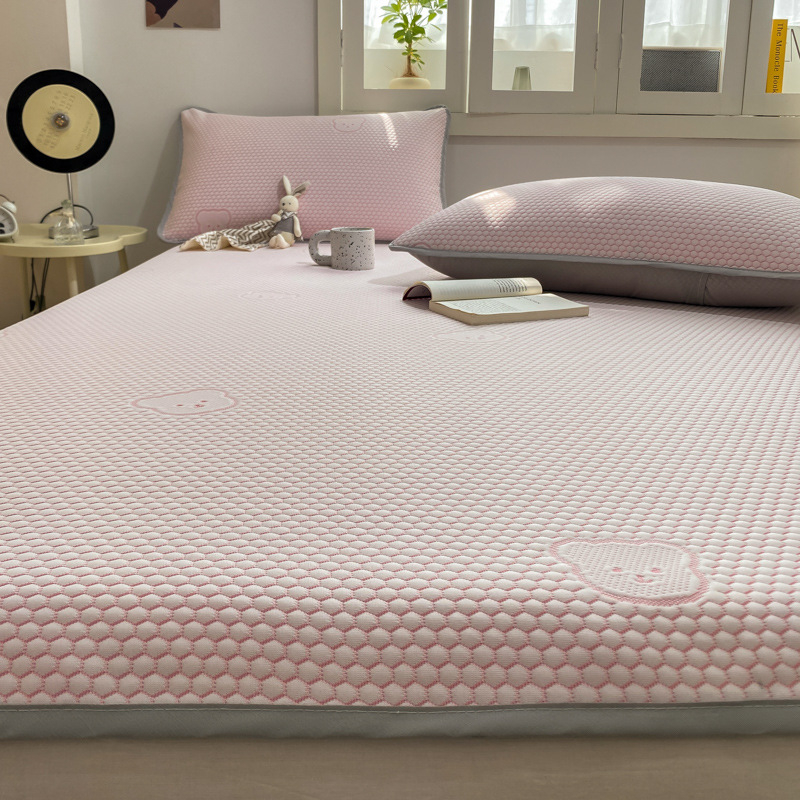 Мат за легло от вискозно влакно с ледена коприна, сгъваем и модерен стил, безопасен за бебета, принтована тъкан