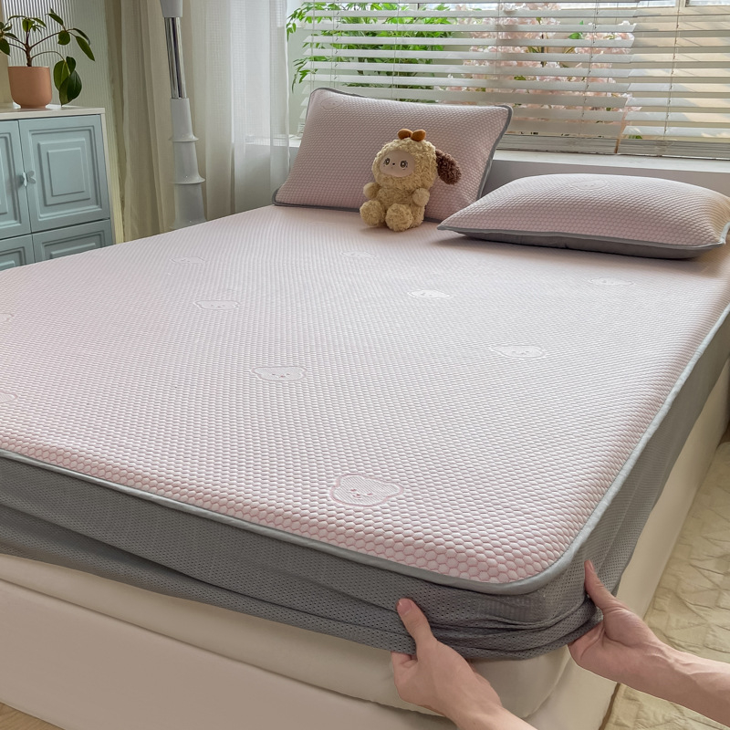3-dijelni set Ice Silk hlađenje madraca, sklopivi, perivi, s navlakom za madrac