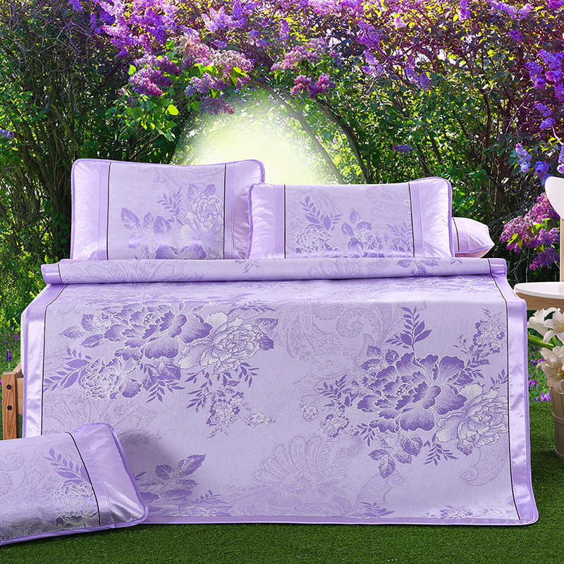 Ágy Mat Készlet, Háromrészes, Összecsukható, Ice Silk Viszkóz, Nyomtatott Szövés, Testreszabás Elérhető