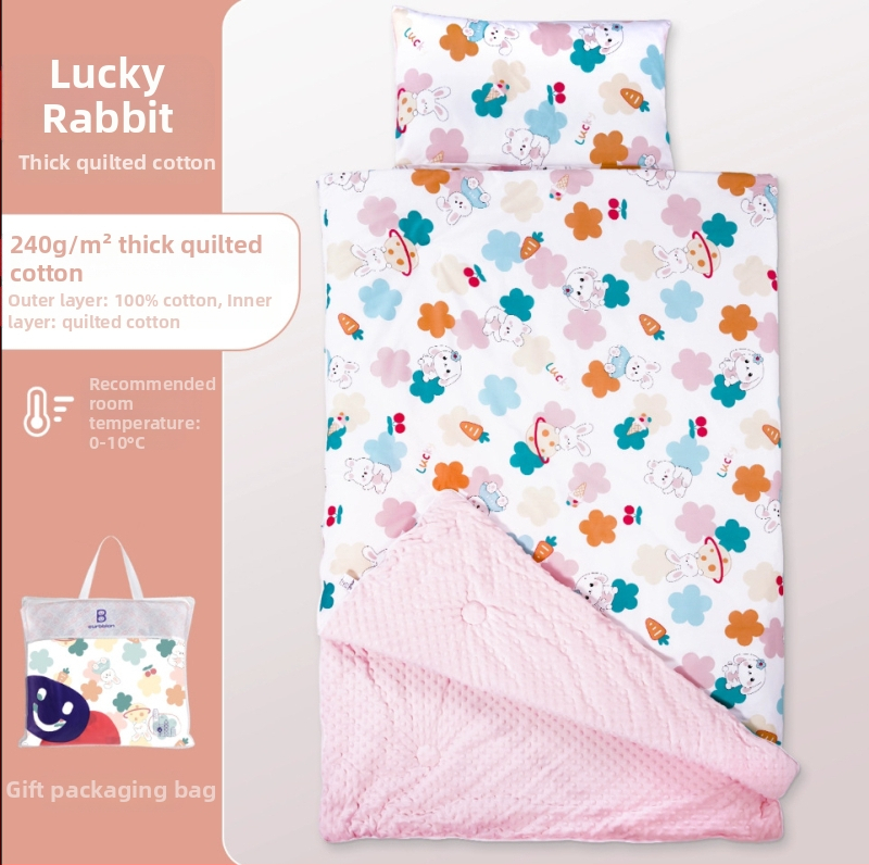 Gyerekeknek készült alvózsák karikatúra stílussal, 100% pamut anyag, súly 1.6–2 kg, gépi mosásra