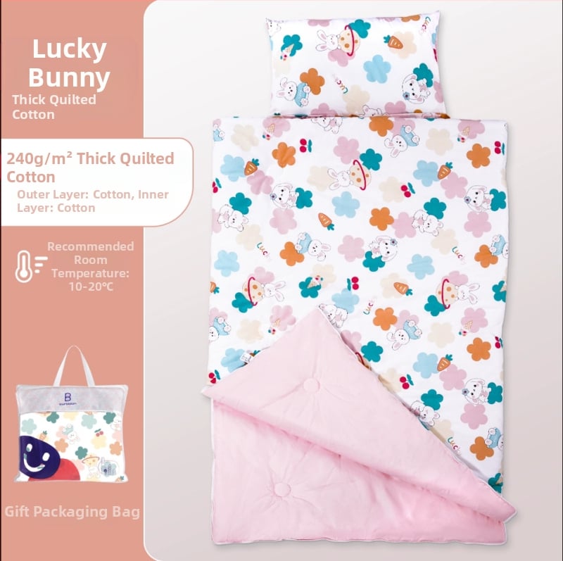 Gyerekeknek készült alvózsák karikatúra stílussal, 100% pamut anyag, súly 1.6–2 kg, gépi mosásra