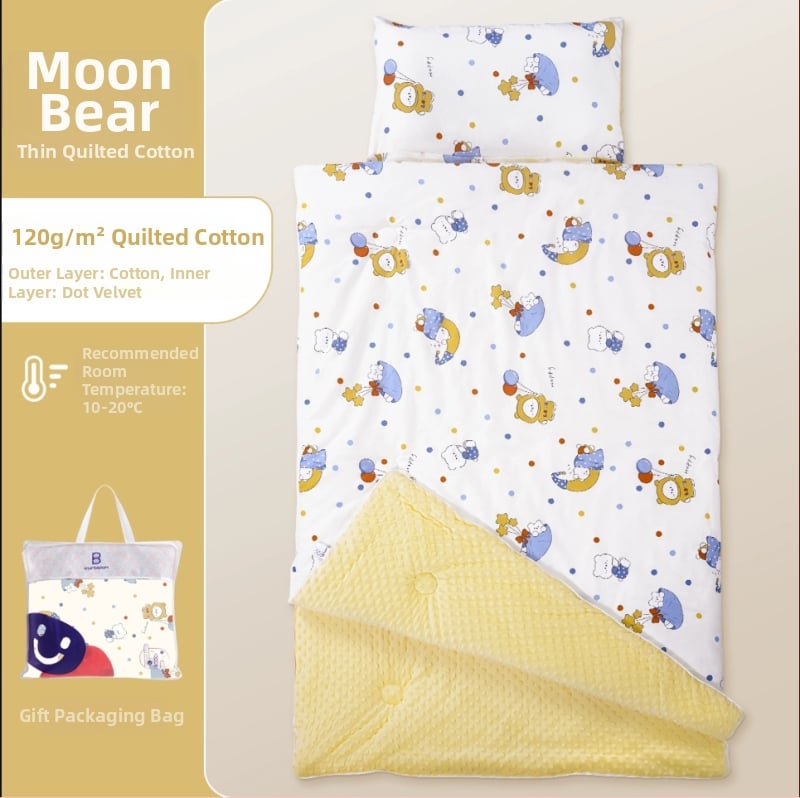 Gyerekeknek készült alvózsák karikatúra stílussal, 100% pamut anyag, súly 1.6–2 kg, gépi mosásra