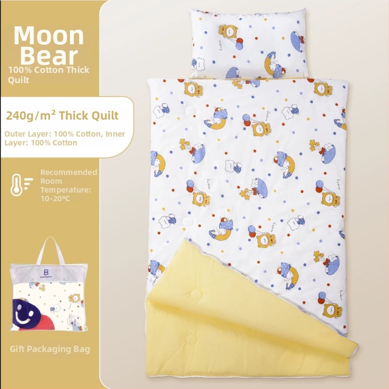 Gyerekeknek készült alvózsák karikatúra stílussal, 100% pamut anyag, súly 1.6–2 kg, gépi mosásra