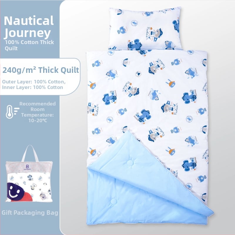 Gyerekeknek készült alvózsák karikatúra stílussal, 100% pamut anyag, súly 1.6–2 kg, gépi mosásra