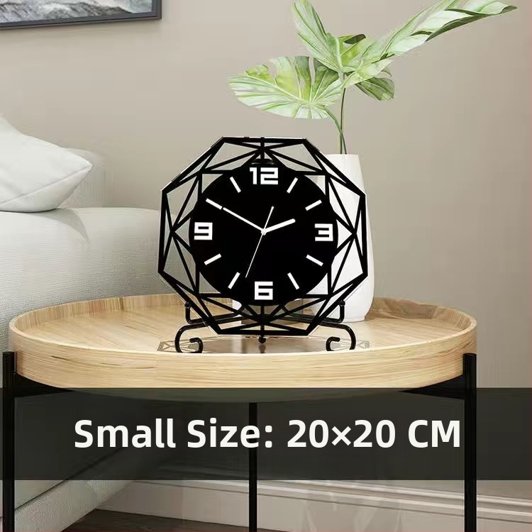 Galda pulkstenis, moderns stils, akrila korpuss un cifersblats, bateriju darbība, vienmērīgi kustas sekundes, piemērots viesistabai, guļamistabai un birojā