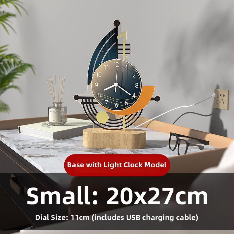 Galda pulkstenis, moderns stils, akrila korpuss un cifersblats, bateriju darbība, vienmērīgi kustas sekundes, piemērots viesistabai, guļamistabai un birojā