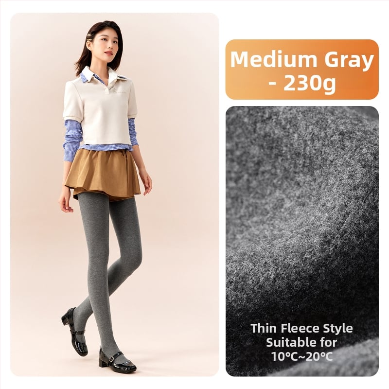 Moteriški medvilniniai leggingai su fliso įdėklu, storos medžiagos, su kojomis, japoniško stiliaus