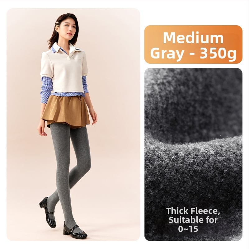 Moteriški medvilniniai leggingai su fliso įdėklu, storos medžiagos, su kojomis, japoniško stiliaus