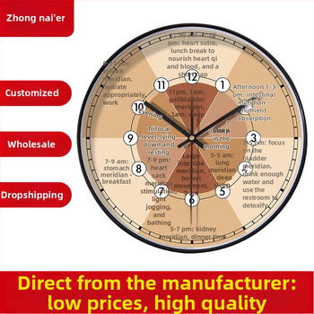 Health Wall Clock sienas pulkstenis — mūsdienīgs stils, vienpusīgs analogo displejs, vienmērīgs sekundes kustība, bateriju barošana