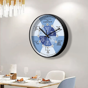 Health Wall Clock sienas pulkstenis — mūsdienīgs stils, vienpusīgs analogo displejs, vienmērīgs sekundes kustība, bateriju barošana