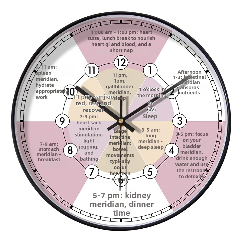 Health Wall Clock sienas pulkstenis — mūsdienīgs stils, vienpusīgs analogo displejs, vienmērīgs sekundes kustība, bateriju barošana