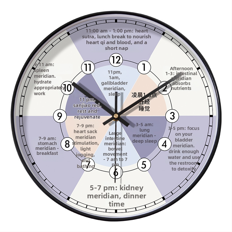 Health Wall Clock sienas pulkstenis — mūsdienīgs stils, vienpusīgs analogo displejs, vienmērīgs sekundes kustība, bateriju barošana