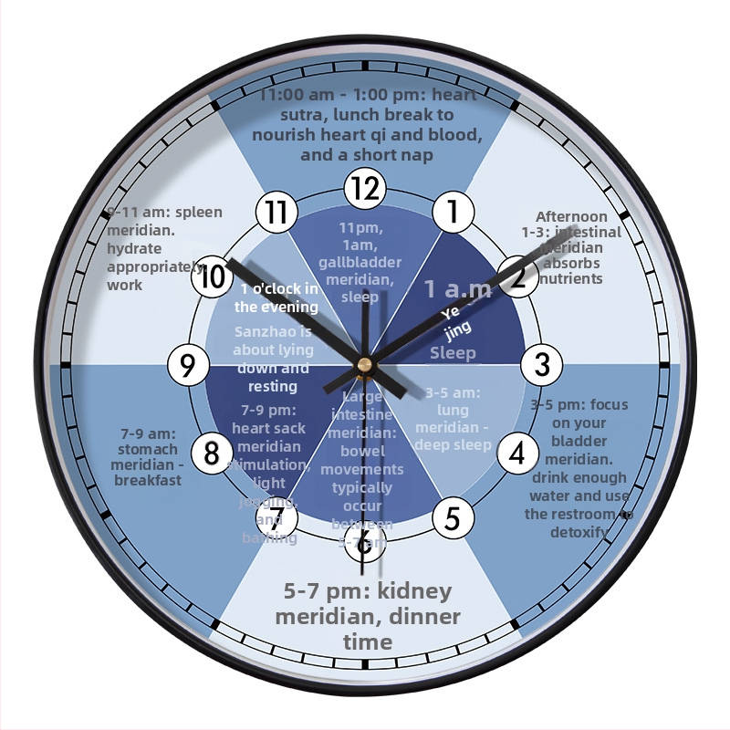 Health Wall Clock sienas pulkstenis — mūsdienīgs stils, vienpusīgs analogo displejs, vienmērīgs sekundes kustība, bateriju barošana