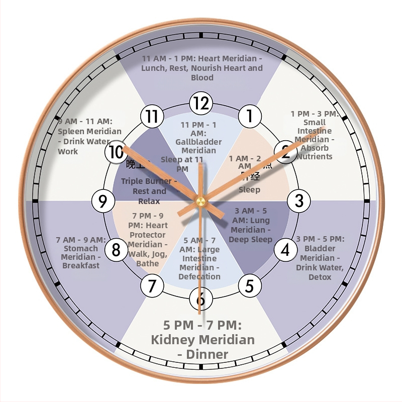 Health Wall Clock sienas pulkstenis — mūsdienīgs stils, vienpusīgs analogo displejs, vienmērīgs sekundes kustība, bateriju barošana