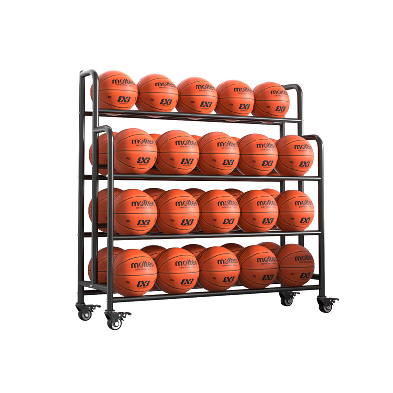 Mobilni kampus regali za pohranu lopti za košarku i odbojku, police za prikaz lopti, Marka: New appearance