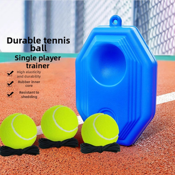 Boca tenisio atsitūrio treniruoklis su elastine virve, nešiojamas, sintetinių pluoštų, patvarus, pradedantiesiems, logotipas gali būti spausdinamas, tinka badmintonui ir tenisui