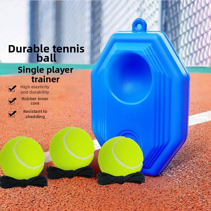 Boca tenisio atsitūrio treniruoklis su elastine virve, nešiojamas, sintetinių pluoštų, patvarus, pradedantiesiems, logotipas gali būti spausdinamas, tinka badmintonui ir tenisui