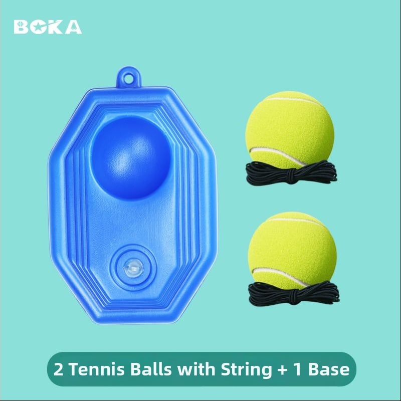 Boca tenisio atsitūrio treniruoklis su elastine virve, nešiojamas, sintetinių pluoštų, patvarus, pradedantiesiems, logotipas gali būti spausdinamas, tinka badmintonui ir tenisui