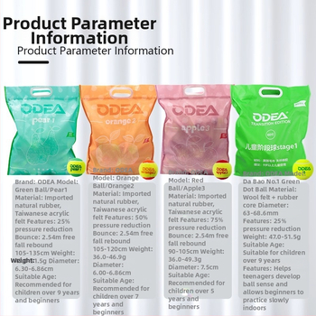 Teniso treniruočių kamuolys vaikams, minkštas — guminė konstrukcija, prekės ženklas Odea/Odeel
