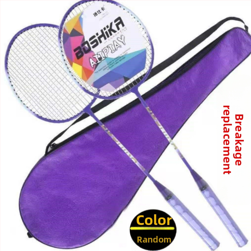 Raketa za badminton — karbonsko vlakno okvir, najlonske navoji, umjerena fleksibilnost; Marka Unique