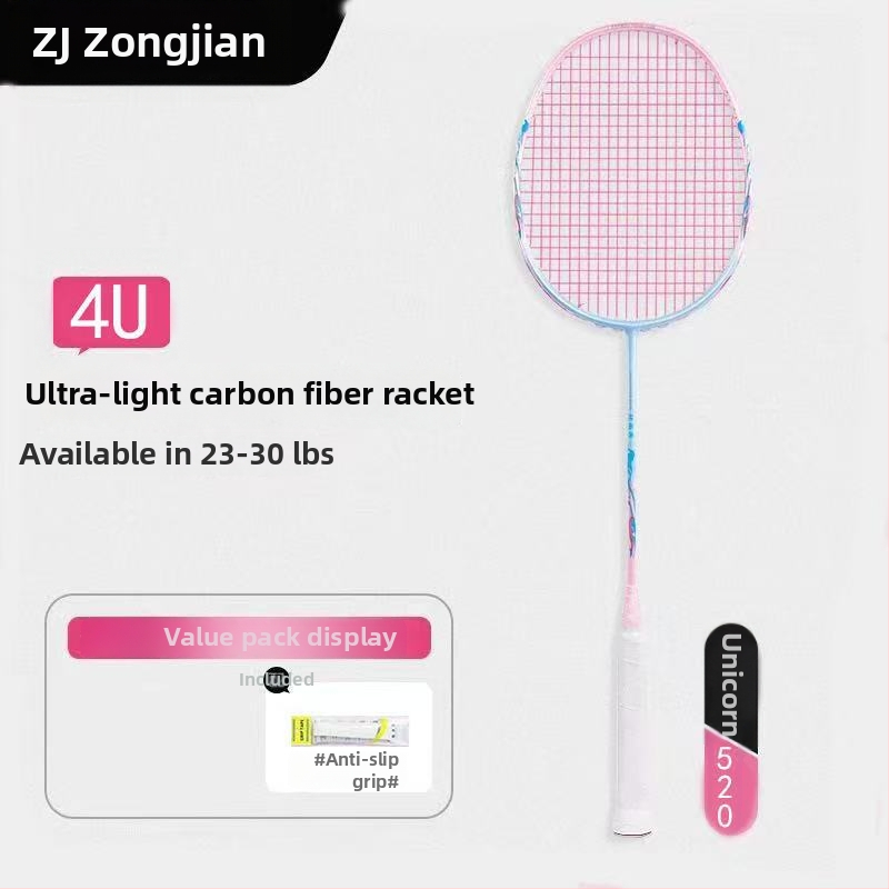 Set badminton raketa, ultralagani aluminijski okvir, najlon žice, 80–84 g, drška G2