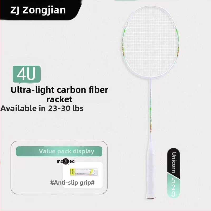 Set badminton raketa, ultralagani aluminijski okvir, najlon žice, 80–84 g, drška G2