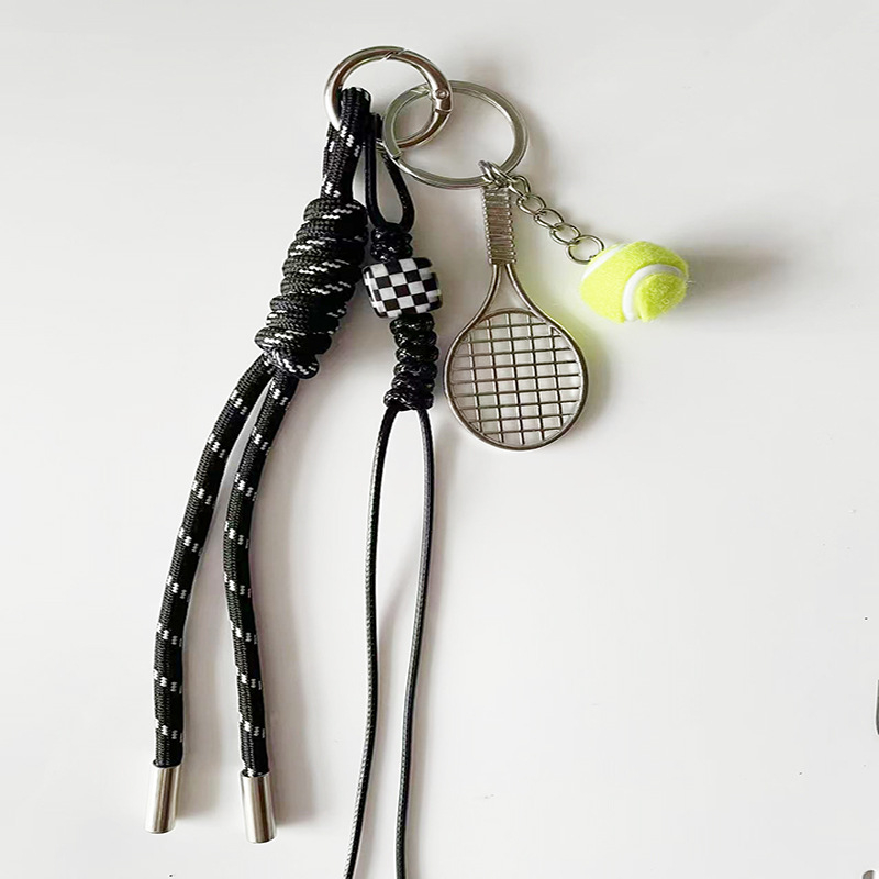 Raktų pakabukas su stalo teniso motyvu, lydinio lagamino pakabukas, pusiau rankinis gaminimas, 2025 vasaros leidimas, INS stilius