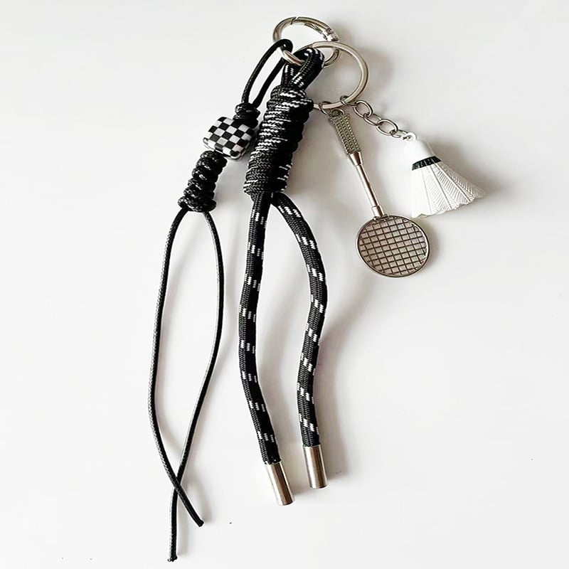 Raktų pakabukas su stalo teniso motyvu, lydinio lagamino pakabukas, pusiau rankinis gaminimas, 2025 vasaros leidimas, INS stilius