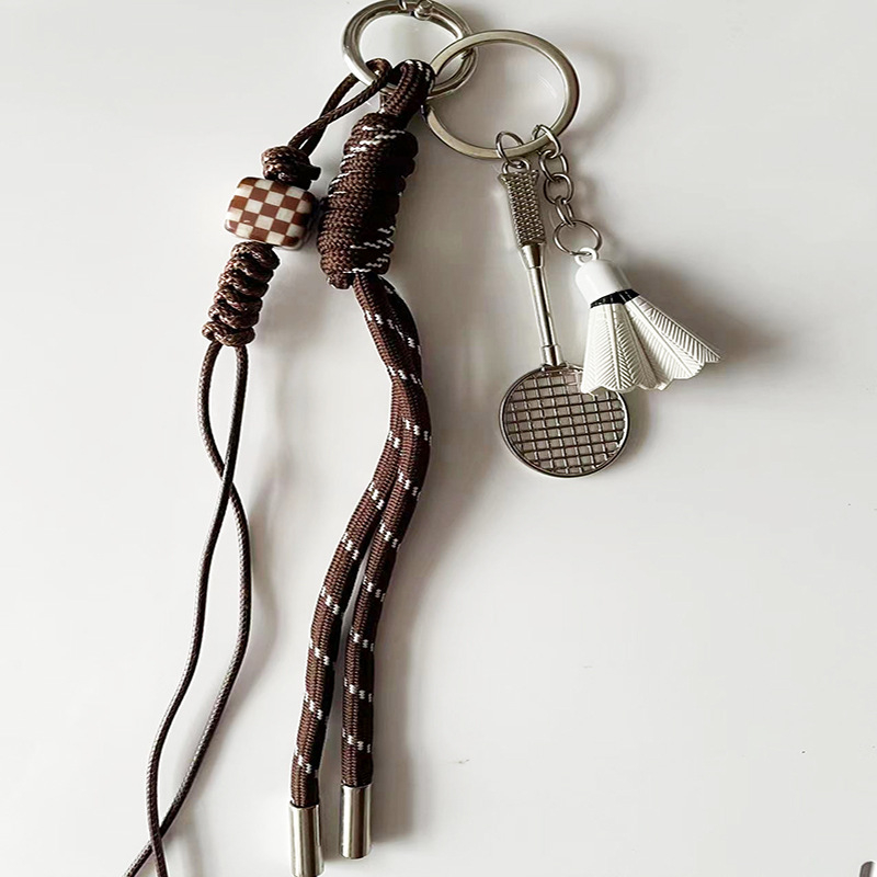 Raktų pakabukas su stalo teniso motyvu, lydinio lagamino pakabukas, pusiau rankinis gaminimas, 2025 vasaros leidimas, INS stilius