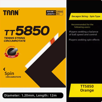TAAN Taantt5600 teniso raketės stygos, poliesterio kieta stygos, 12 m, 1,15 mm, patvari