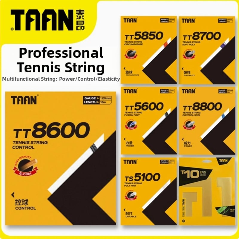 TAAN Taantt5600 teniso raketės stygos, poliesterio kieta stygos, 12 m, 1,15 mm, patvari