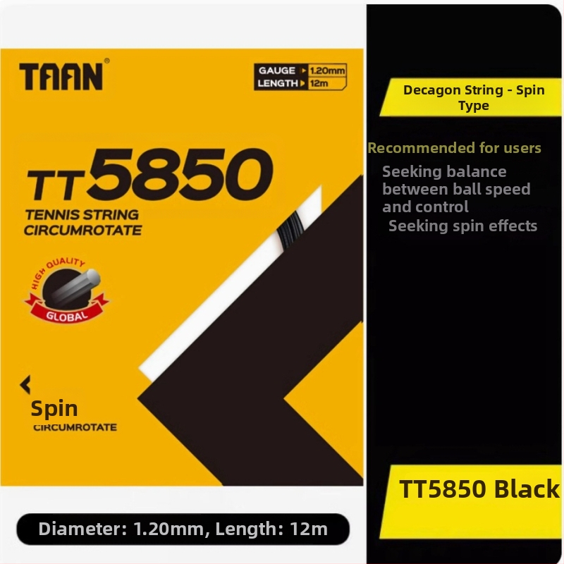 TAAN Taantt5600 teniso raketės stygos, poliesterio kieta stygos, 12 m, 1,15 mm, patvari