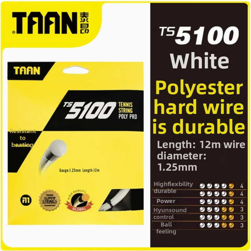 TAAN Taantt5600 teniso raketės stygos, poliesterio kieta stygos, 12 m, 1,15 mm, patvari