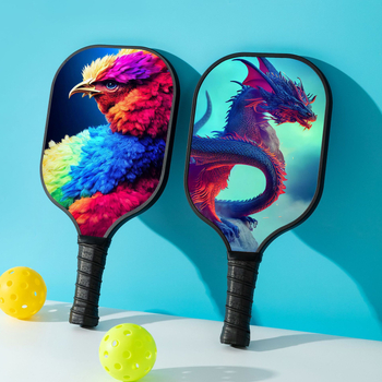 Stakloplastično pickleball paddle, serija Dvanaest znakova zodijaka, s loptom