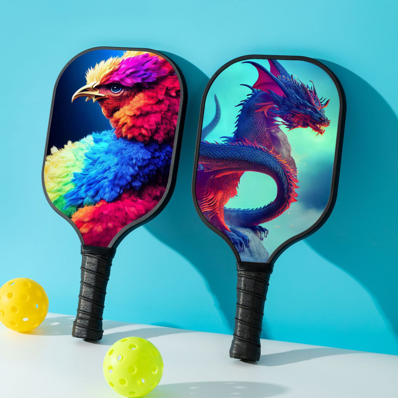 Stakloplastično pickleball paddle, serija Dvanaest znakova zodijaka, s loptom