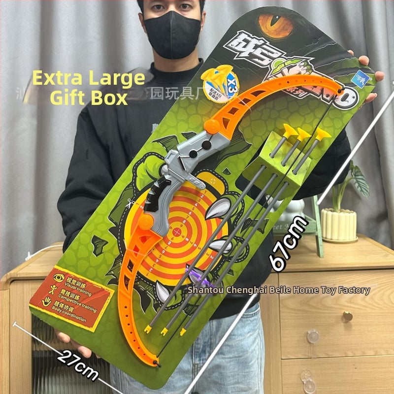 Bērnu saliekamā loka un bultu rotaļlieta ar sūkšanas mērķiem, plastmasas konstrukcija, bez elektrības, 4–6 gadiem