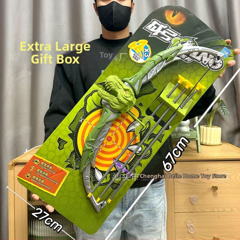 Bērnu saliekamā loka un bultu rotaļlieta ar sūkšanas mērķiem, plastmasas konstrukcija, bez elektrības, 4–6 gadiem