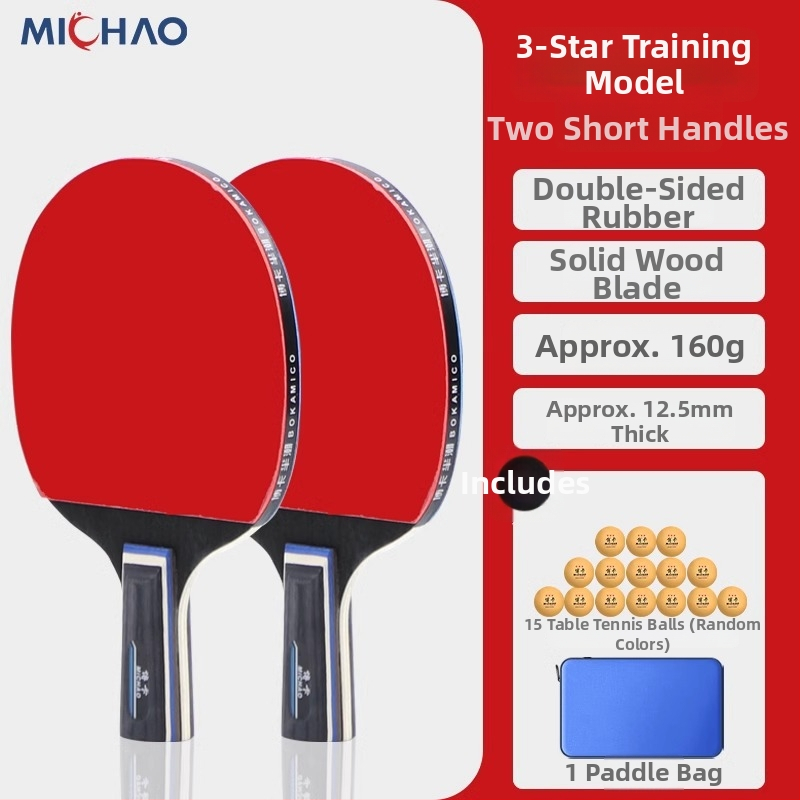 Tide ракетка за тенис на маса за начинаещи – директен удар, леплива гума, дъска от топола, подходяща за тенис на маса и тенис с пера